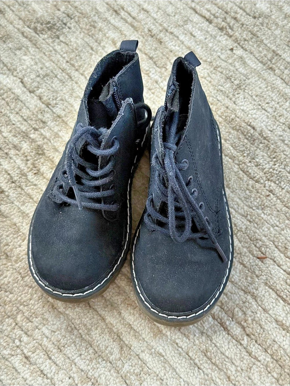 Zara Baby navy blue Lace-Up Ankle Boots 23 US 7